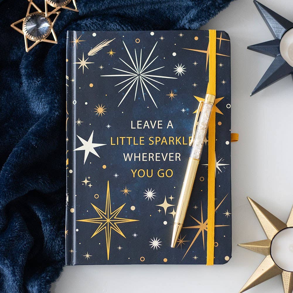 Leave A Little Sparkle Celestial Notebook with Citrine Pen
