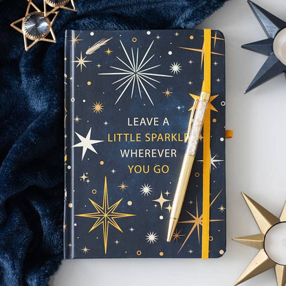Leave A Little Sparkle Celestial Notebook with Citrine Pen