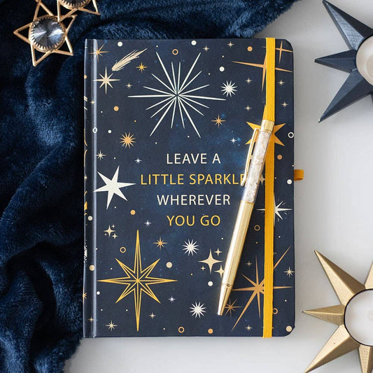 Leave A Little Sparkle Celestial Notebook with Citrine Pen