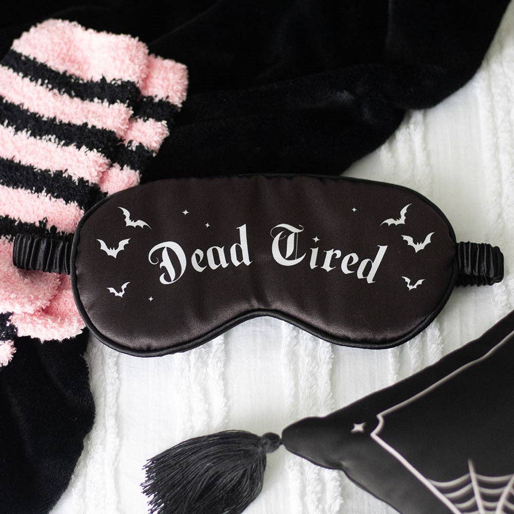 Dead Tired Gothic Satin Sleep Mask