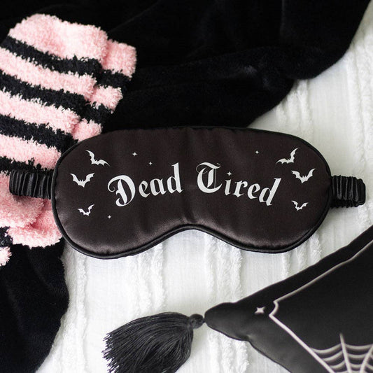 Dead Tired Gothic Satin Sleep Mask