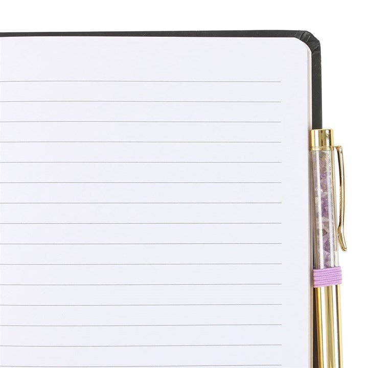 In My Witch Era Black Bat Cat A5 Notebook with Amethyst Pen