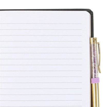 In My Witch Era Black Bat Cat A5 Notebook with Amethyst Pen