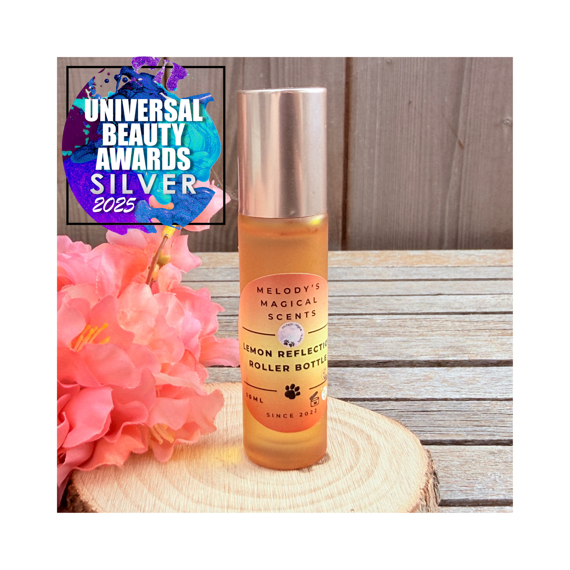 Award-winning Lemon Reflection essential oil roller bottle 10ml - 2025 award winner