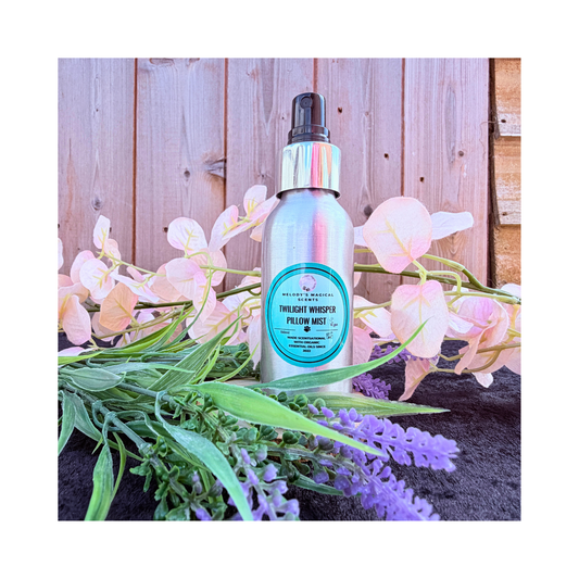 Twilight Whisper Pillow Mist 150ml bottle – award-winning sleep spray by Melody's Magical Scents