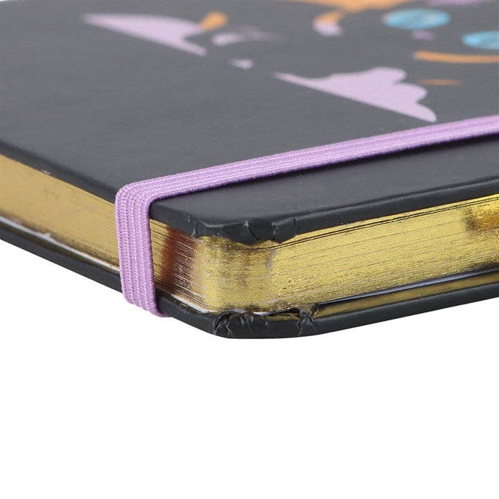 In My Witch Era Black Bat Cat A5 Notebook with Amethyst Pen