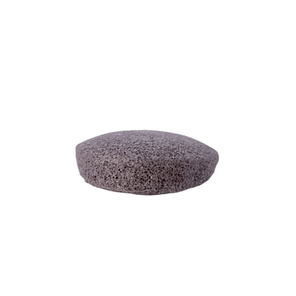 Round gray stone on a white background