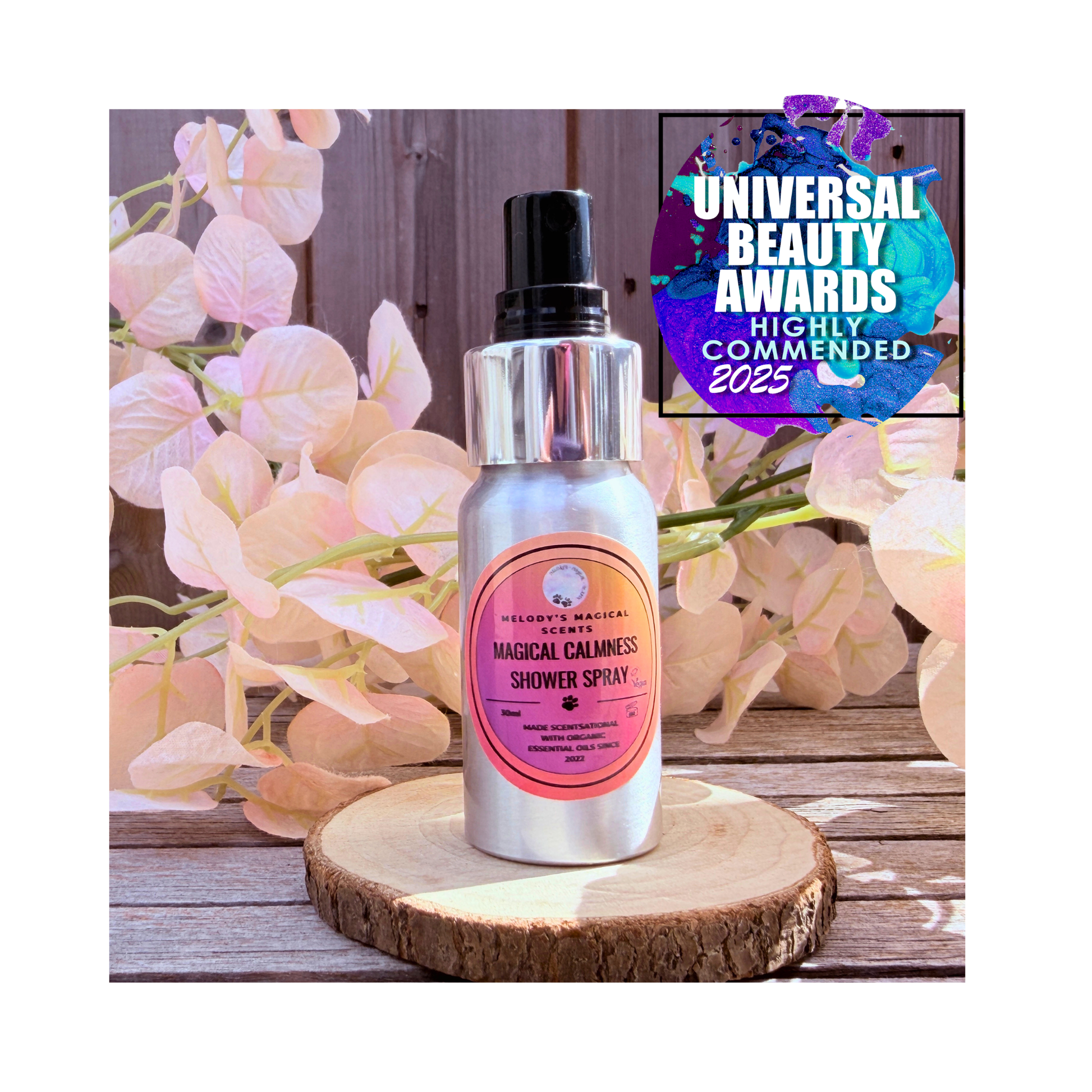 Highly commended Magical Calmness shower spray 30ml - award-winning aromatherapy mist